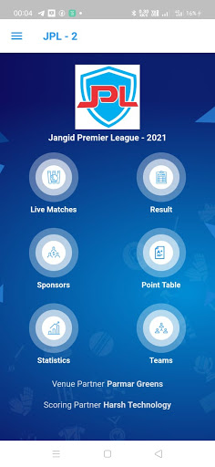 Android application Jangid Premier League Jodhpur screenshort