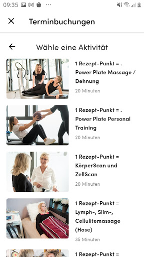 POWER PLACE Gesund-APP Screen 2