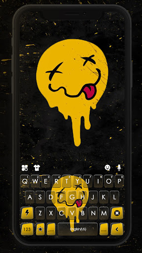 Android application Happy Face Melt Keyboard Backg screenshort