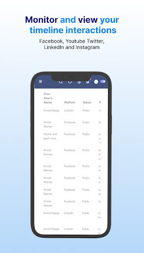 Android application Sand Social screenshort