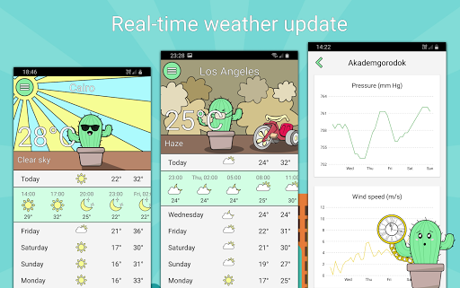 Android application Cactusini live weather screenshort