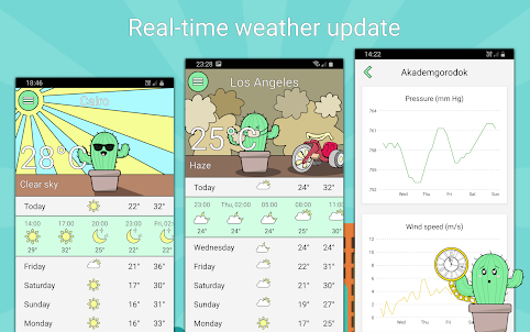 サボテン天気アプリ：天気予報＆ウィジェット＆時計