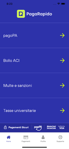 Pagarapido - PagoPa Multe Screen 2