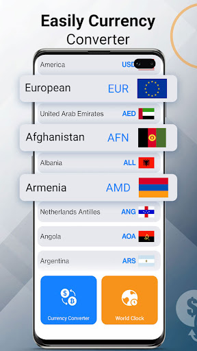 Currency Converter World Clock Screen 2