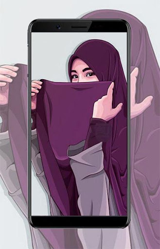 Hijab Wallpapers Cartoon Screen 3