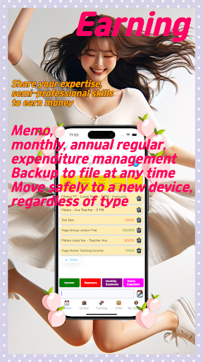 Android application GymToc: Money Talent Chat screenshort