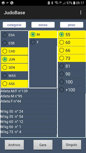 Android application Judo & Match Analysis screenshort