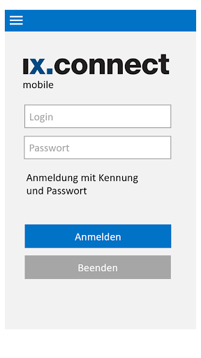 Android application ix.connect mobiler Befund screenshort