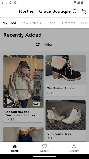 Android application Northern Grace Boutique screenshort