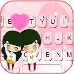 Lovely Couple Heart Keyboard Theme Apk