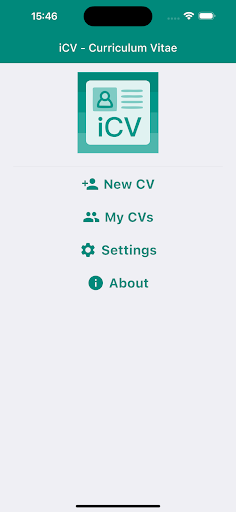 Android application iCV - Curriculum Vitae screenshort