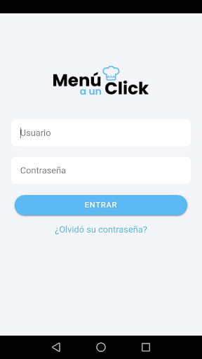 Android application Menú a un Click screenshort