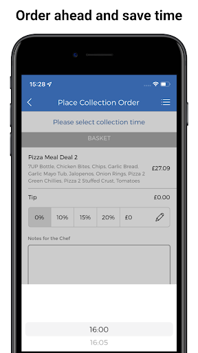 Paradise Takeaway App Screen 3