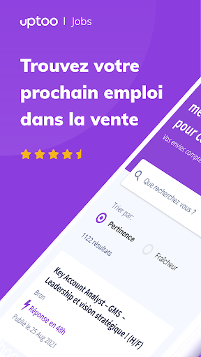 Android application Uptoo Jobs - Offres d'emploi p screenshort