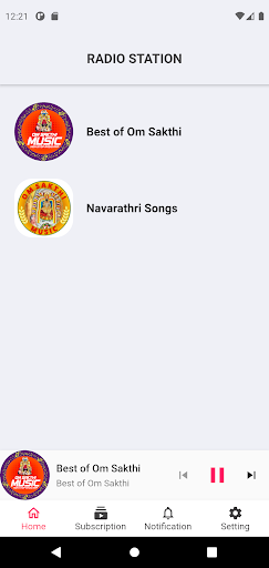 Android application Om Sakthi Music screenshort