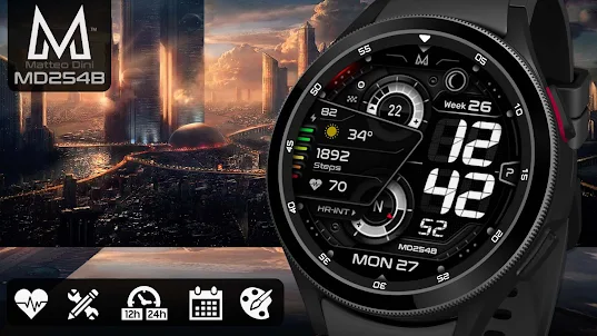 MD254B: Digital watch face
