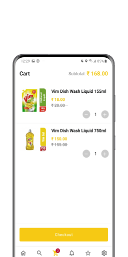 Android application Farsana Supermarket screenshort