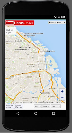 Android application Omnilineas screenshort