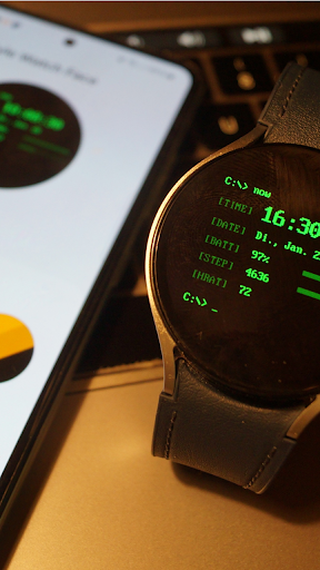 DOS Style Watch face Screen 2