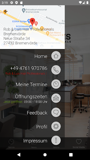 Android application Rob & Luis Hair Professionals screenshort