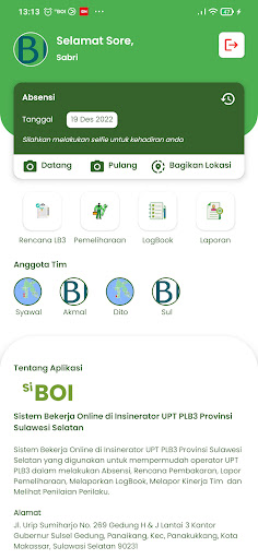 SiBOI (Sistem Bekerja Online) Screen 3