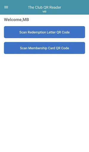 The Club QR Reader Screen 2