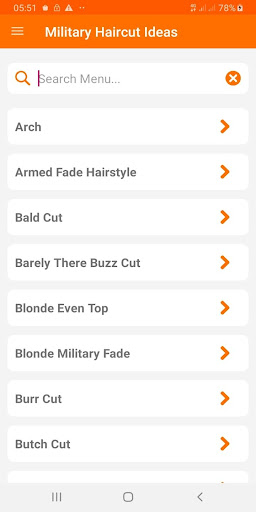 Android application Military Haircut Ideas screenshort