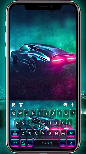 Android application Retro Cyberpunk Car Keyboard T screenshort
