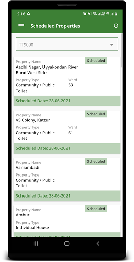 Android application FSSM Scheduler / Operator Tami screenshort