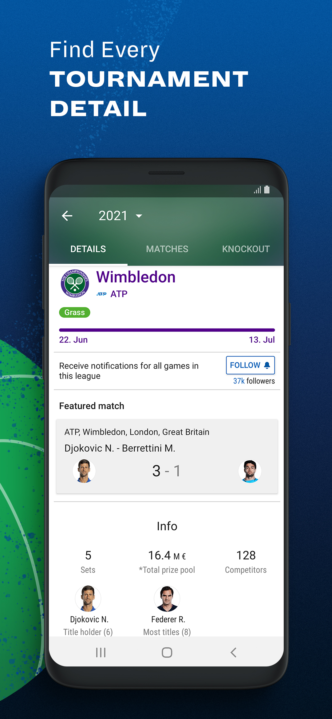 Android application Soccer live scores - SofaScore screenshort