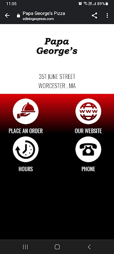 Android application Papa George’s Pizza screenshort