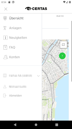 Android application Certas Portal screenshort