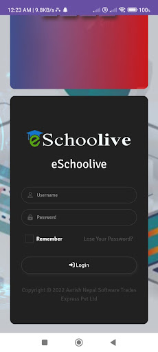 Android application eSchooLive screenshort