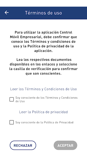 Control Móvil Empresarial Screen 2