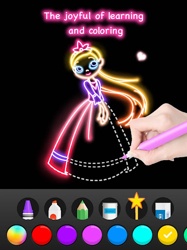 Learn To Draw Glow Princess 1.0.19 screenshots 15