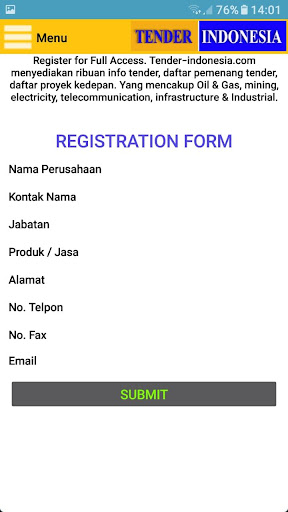Tender Indonesia Screen 3