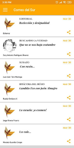Correo del Sur Screen 3