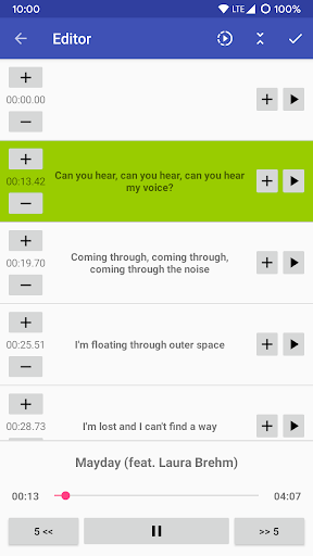 LRC Editor Screen 3