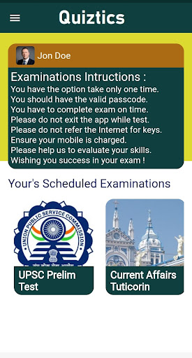 Quiztics Screen 3