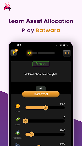 Android application Bullspree: Fun+Learn+Invest screenshort