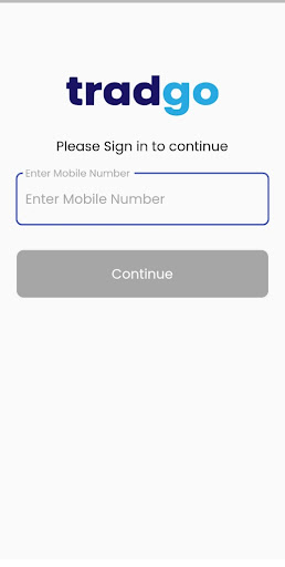 Android application Tradgo Distributor screenshort