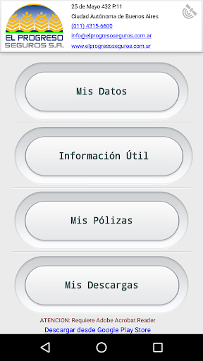Android application El Progreso Seguros-Asegurados screenshort