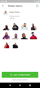 Captura 13 Drake Stickers Pro android