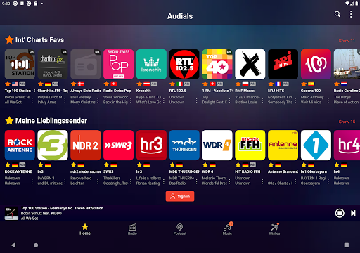 Audials Play Pro - วิทยุและพอดคาสต์