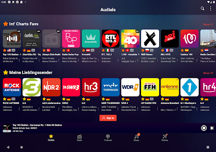 Audials Play Pro Radio+Podcast Tangkapan layar