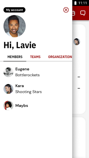 Android application M14Hoops Teams screenshort