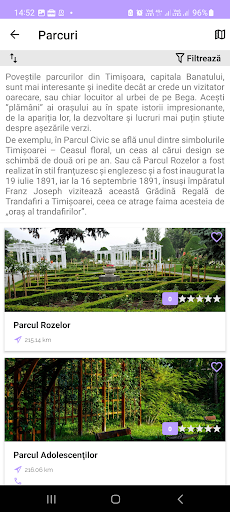 Timisoara Visitors App Screen 3