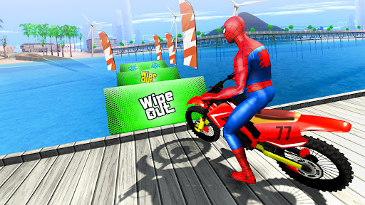 Superhero Bike Stunt Racing 3D screenshot 5