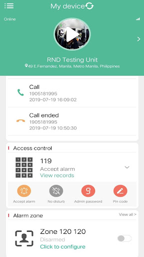 Android application Live Alarm Center screenshort