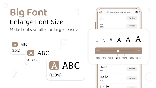 Big Font Size : Enlarge Font